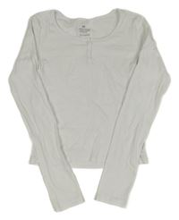 Bílé crop triko H&M