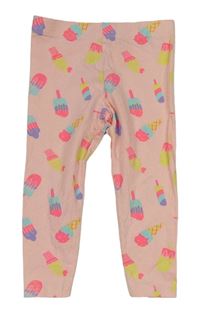 Světlerůžové capri legíny s nanuky a zmrzlinkami PRIMARK