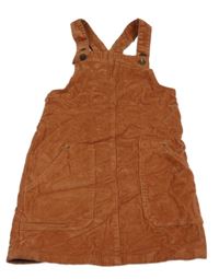 Medové manšestrové šaty George