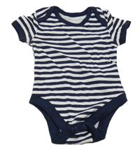 Tmavomodro-bílé pruhované body George