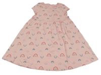 Růžové šaty s duhami Topolino