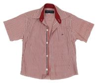 Červeno-bílá pruhovaná košile TOMMY HILFIGER