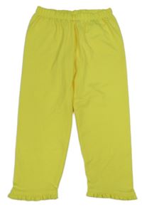 Žluté capri legíny s volánky Kids