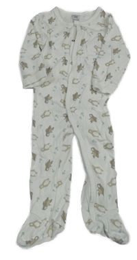 Bílý overal s medvídky a houbičkami