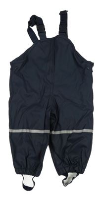 Tmavomodré nepromokavé laclové podšité kalhoty lupilu