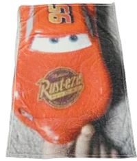 Červeno-šedo-černo-bílá plyšová deka s Cars