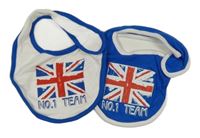 2x - Bryndák s vlajkou - Bílo/cobaltově modrý, cobaltově modro/bílý