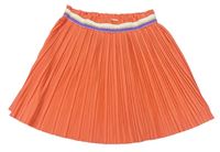 Korálová plisovaná sukně s pruhy Mini Boden