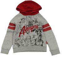 Šedo-červená mikina s Avengers a kapucí Disney