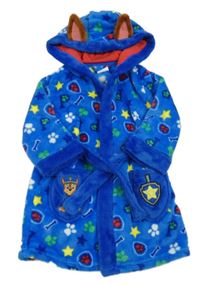 Modrý chlupatý župan s tlapkami a kapucí - Paw Patrol Nickelodeon