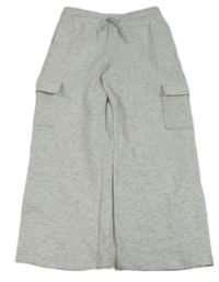 Světlešedé melírované wide leg cargo tepláky H&M