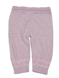 Růžové melírované pletené tepláky se vzorem Nutmeg