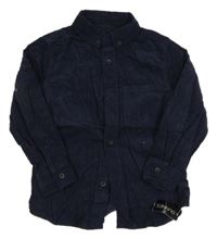 Nové - Tmavomodrá manšestrová košile Dunnes