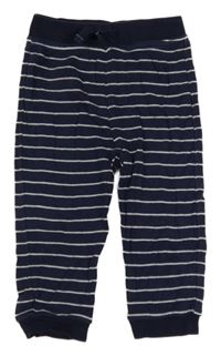 Tmavomodro-bílé pruhované lehké tepláky George