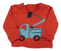 Červená lehká mikina s náklaďákem M&S