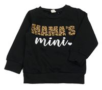 Černá mikina s nápisem