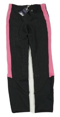 Nové - Antracitové melírované jezdecké kalhoty s pruhem Crane