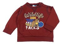 Vínová mikina s bobrem Topomini