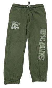 Khaki tepláky s nápisem C&A