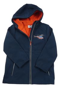 Tmavomodrá softshellová bunda s vrtulníkem a kapucí Topolino