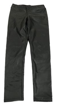 Černé koženkové legíny Calzedonia