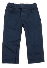 Tmavomodré plátěné kalhoty LC Waikiki
