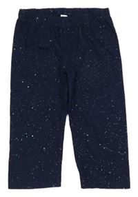 Tmavomodré třpytivé capri legíny Yigga