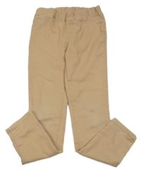 Hnědé plátěné elastické kalhoty LC Waikiki