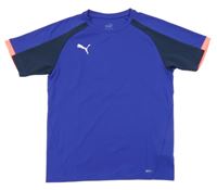 Fialovo-tmavomodré sportovní funčkní tričko s logem Puma