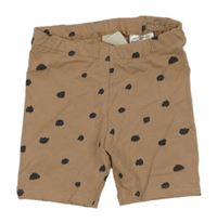 Hnědé vzorované elastické kraťasy H&M