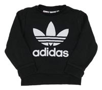 Černá mikina s logem Adidas