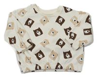 Smetanová mikina s medvědy Primark