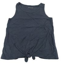 Tmavošedý top s uzlem Nutmeg