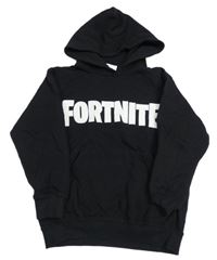 Černá mikina s nápisem a kapucí - Fortnite