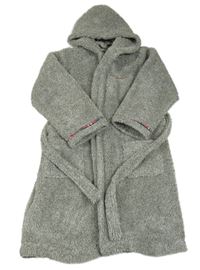 Šedý chlupatý župan s kapucí Jasper Conran