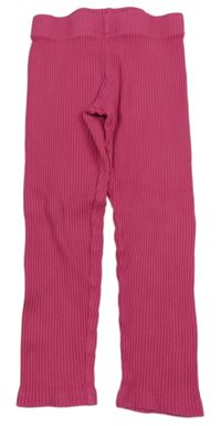 Růžové žebrované legíny H&M