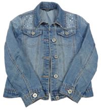 Modrá riflová bunda s kamínky George