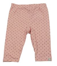 Růžové vzorované crop legíny Liegelind