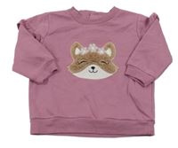 Růžová mikina s liškou