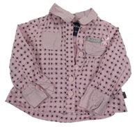 Růžová vzorovaná halenka 