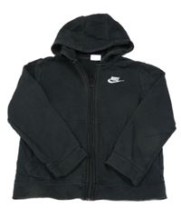 Černá propínací mikina s logem a kapucí Nike