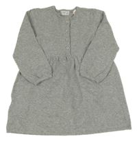 Šedé melírované úpletové šaty Mango