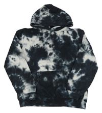 Černo-bílá batikovaná mikina s kapucí H&M