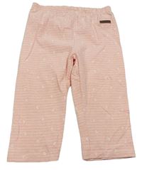 Růžové pruhované crop legíny s kotvami Yigga