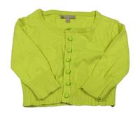 Žlutozelený propínací crop svetr M&S