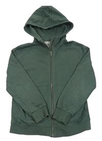 Khaki propínací mikina s kapucí zn. M&S