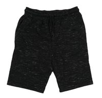 Černé melírované teplákové kraťasy Primark