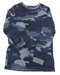 Tmavomodré army triko M&S