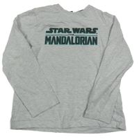 Světlešedé melírované triko s nápisem - Star Wars 