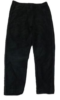 Černé žebrované sametové tregíny Calzedonia 